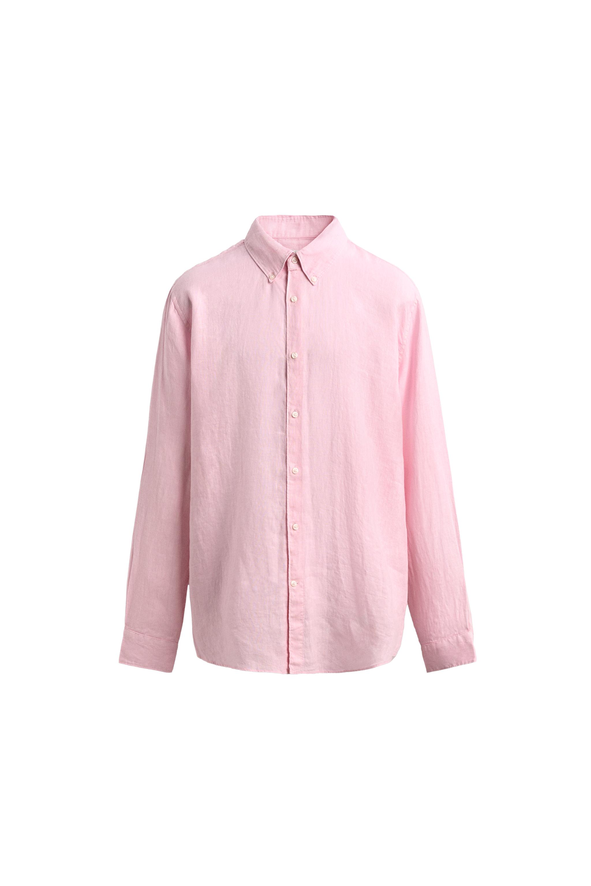 REGULAR FIT 100% LINEN SHIRT